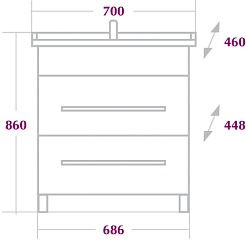 Onika Тумба с раковиной Олимп 70.13 – фотография-6